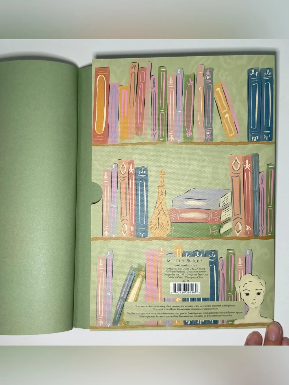Molly & Rex 17 months 2026-2027 Monthly Weekly Planner (Floral Bookshelf)
